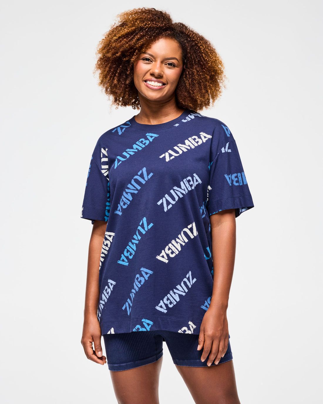 Blue Jean Oversized Crew Neck Top