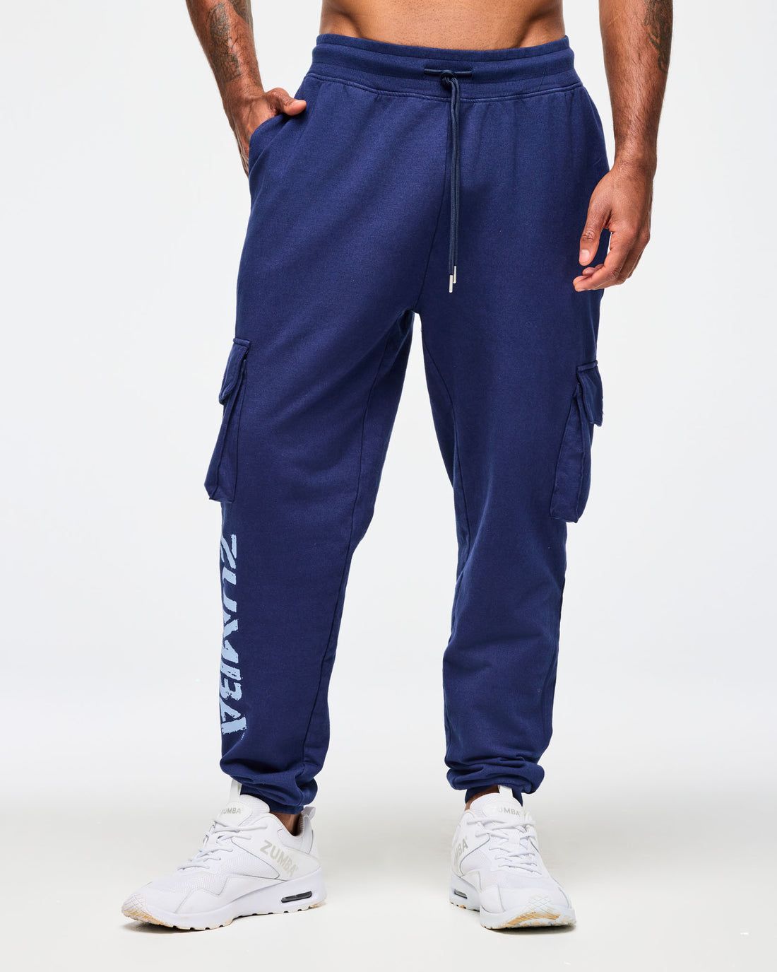 Blue Jean Men's Knit Denim Cargo Pants