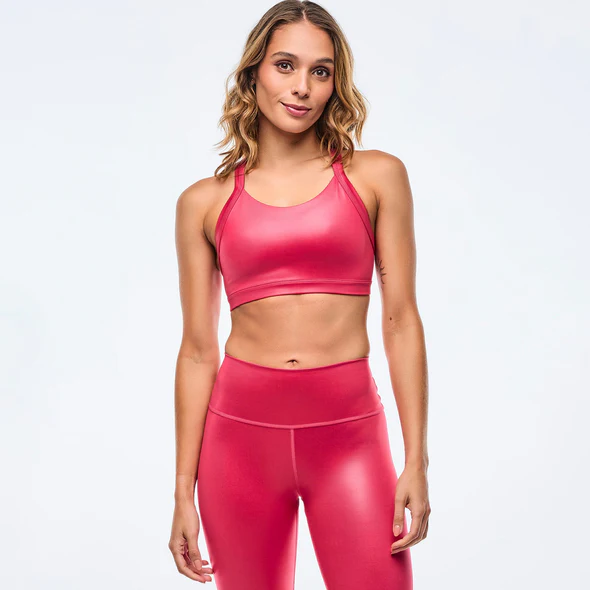 Apres Zumba Shiny Open Back Bra