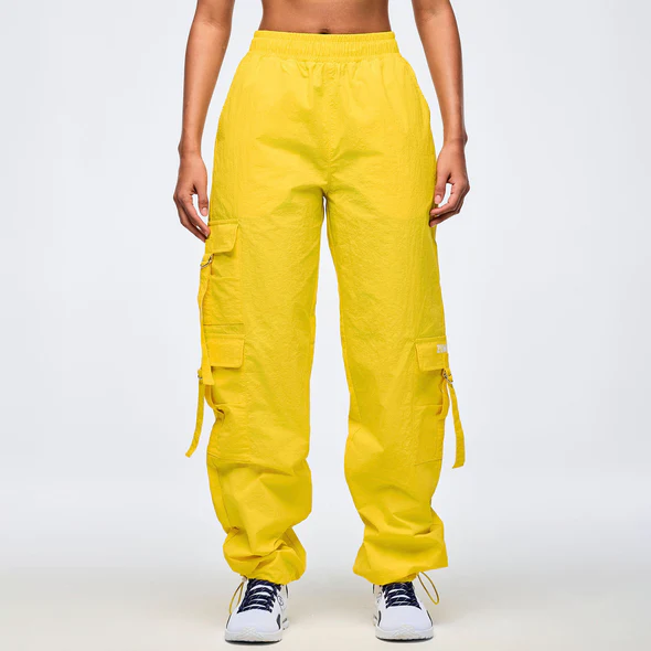 Apres Zumba High Rise Cargo Pants With Tassels