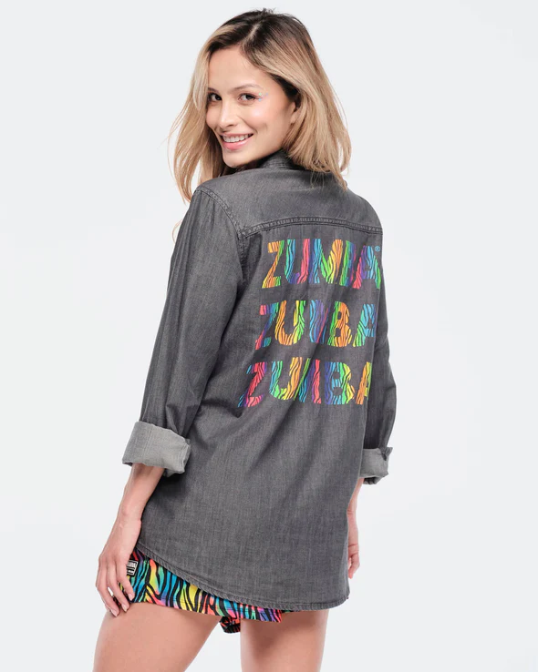 Funscape Long Sleeve Button Down - Bold Black Z1T000720