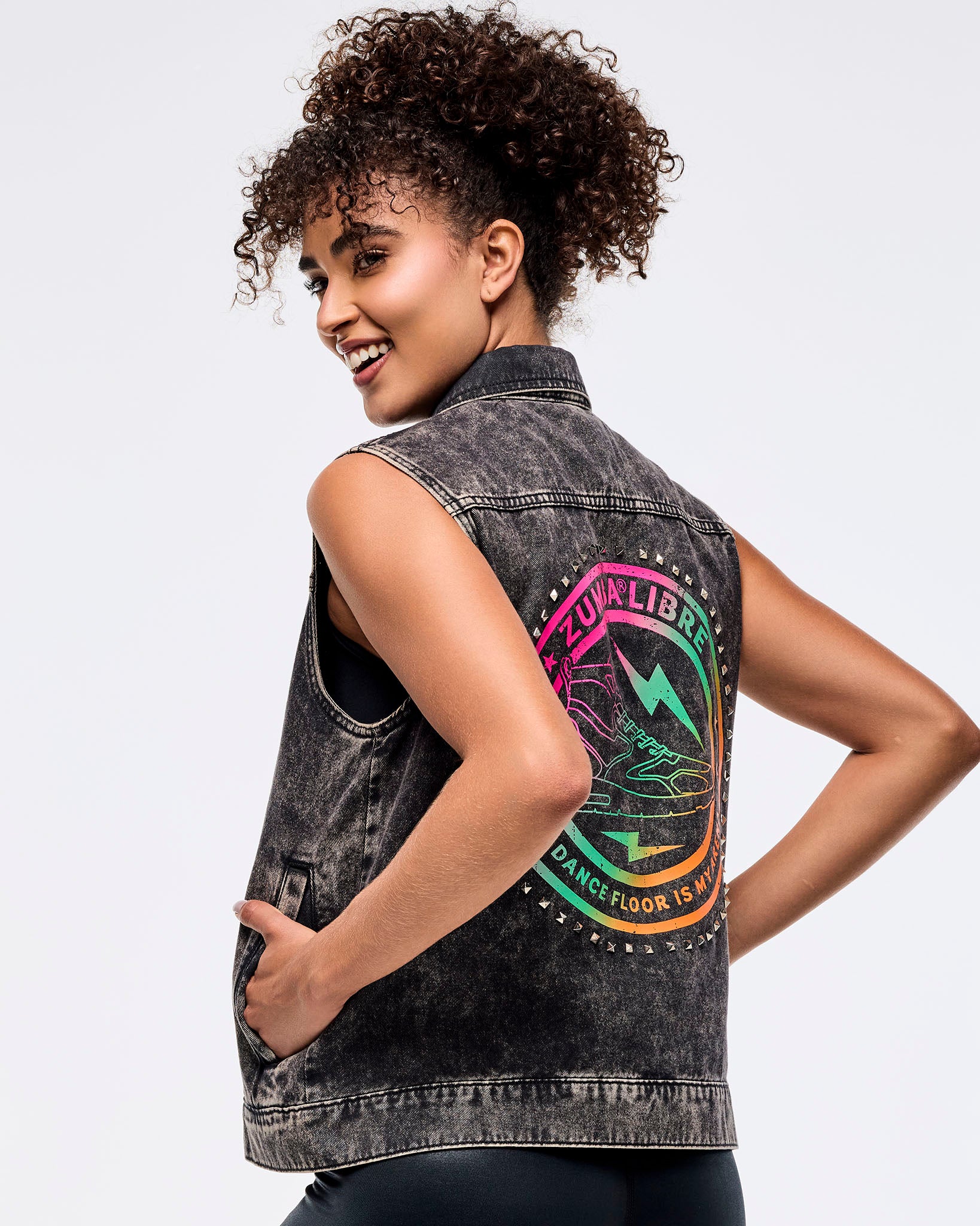 Zumba Libre Denim Vest - Bold Black