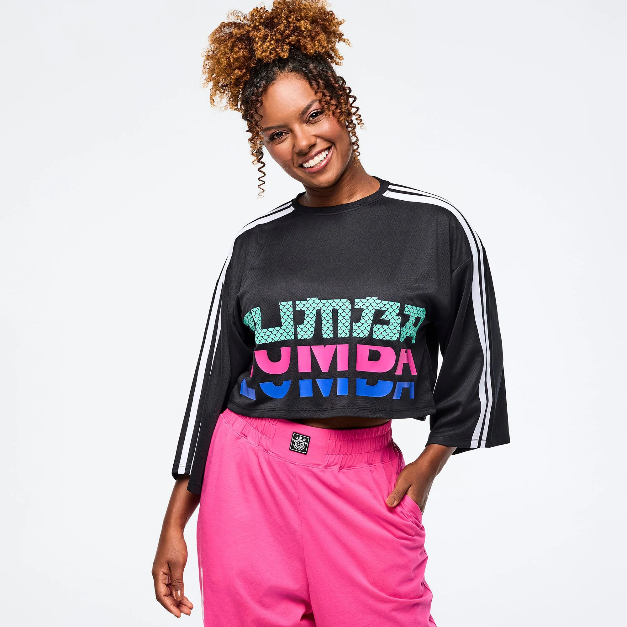 Eastern Flavor Oversized Boxy Crop Top With Strapping