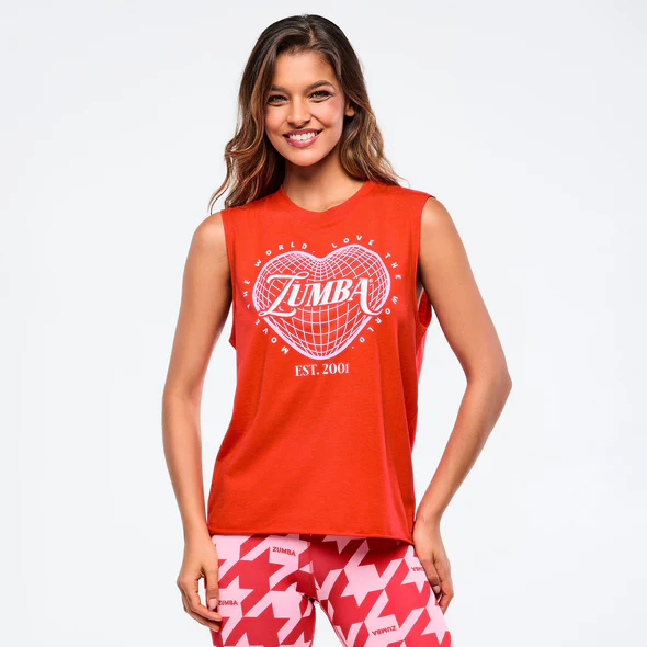 Zumba Amour Crew Neck Muscle Tank