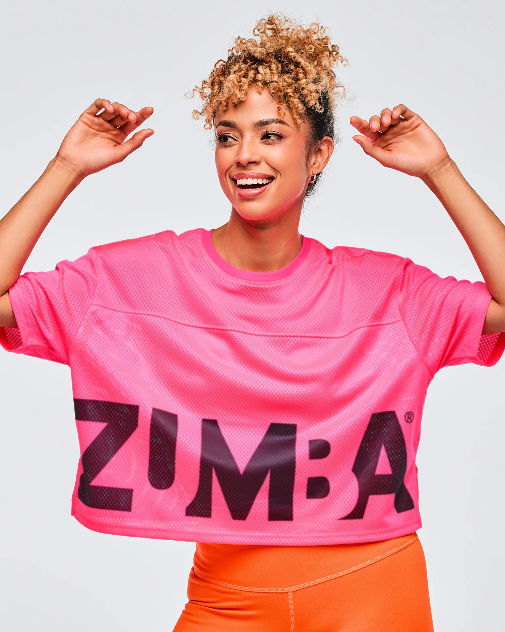 Neon Mesh Boxy Crop Top