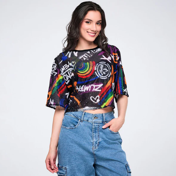 Pride Mesh Boxy Crop Top