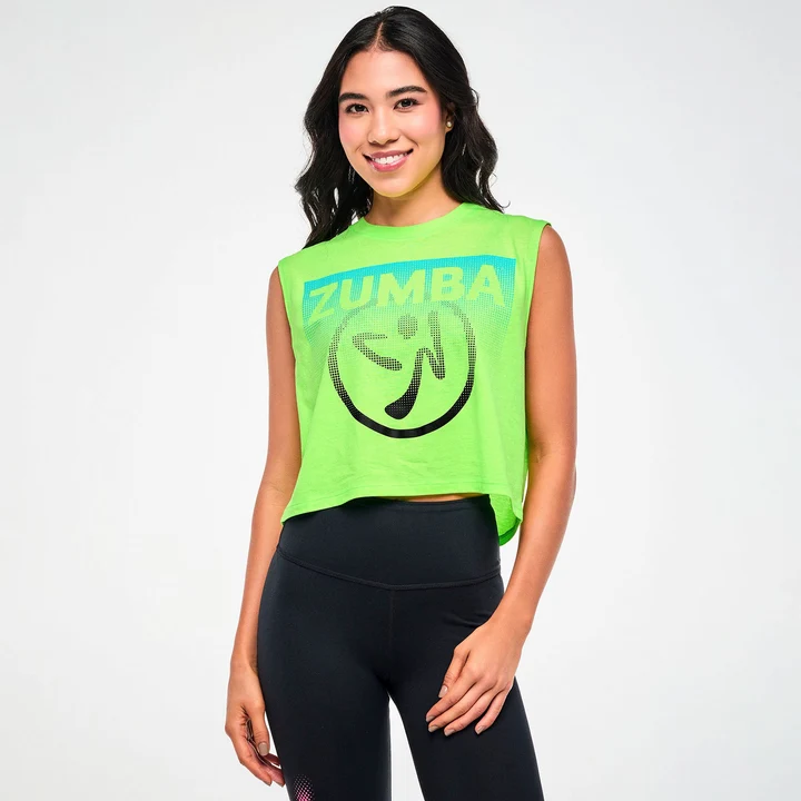 Electric Feel Crew Neck Muscle Crop Tank