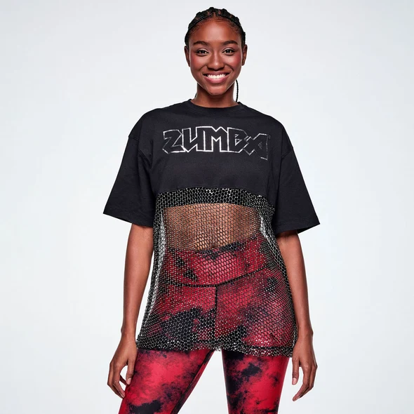 Rock 'n' Roll Oversized Long Mesh Top
