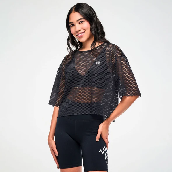 Zumba Basic Mesh Crop Top-