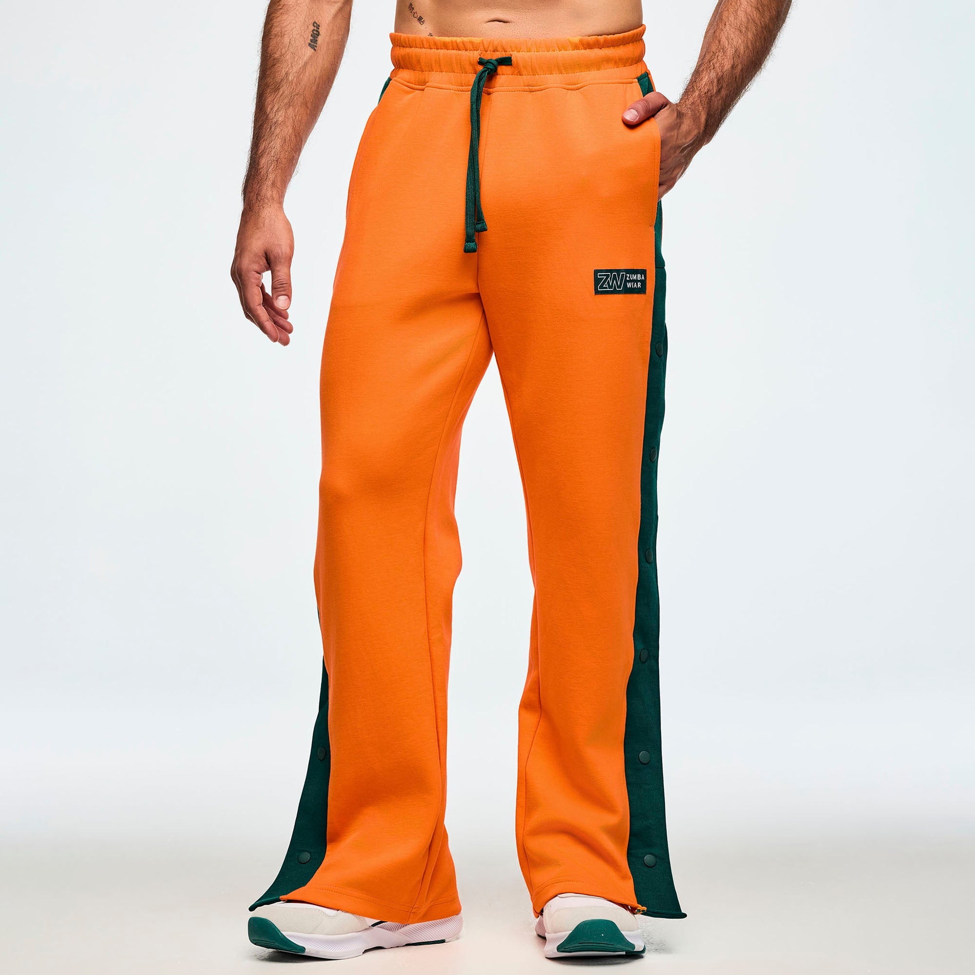Class of 2001 Men's Side Snap Pants - Orange Punch