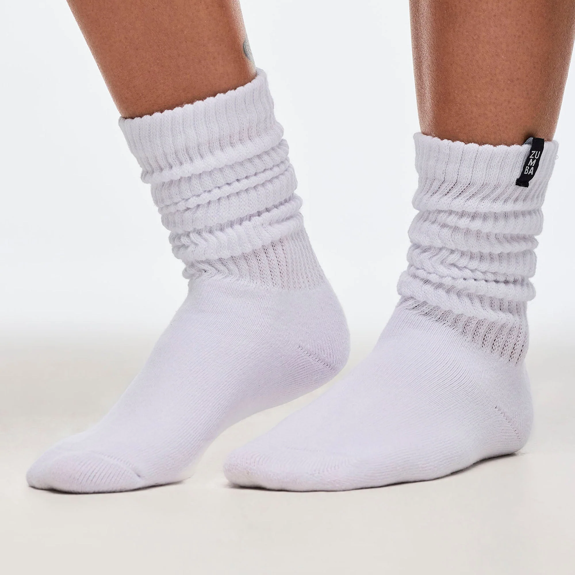 Sizzlin' Scrunch Socks - White / Yellow