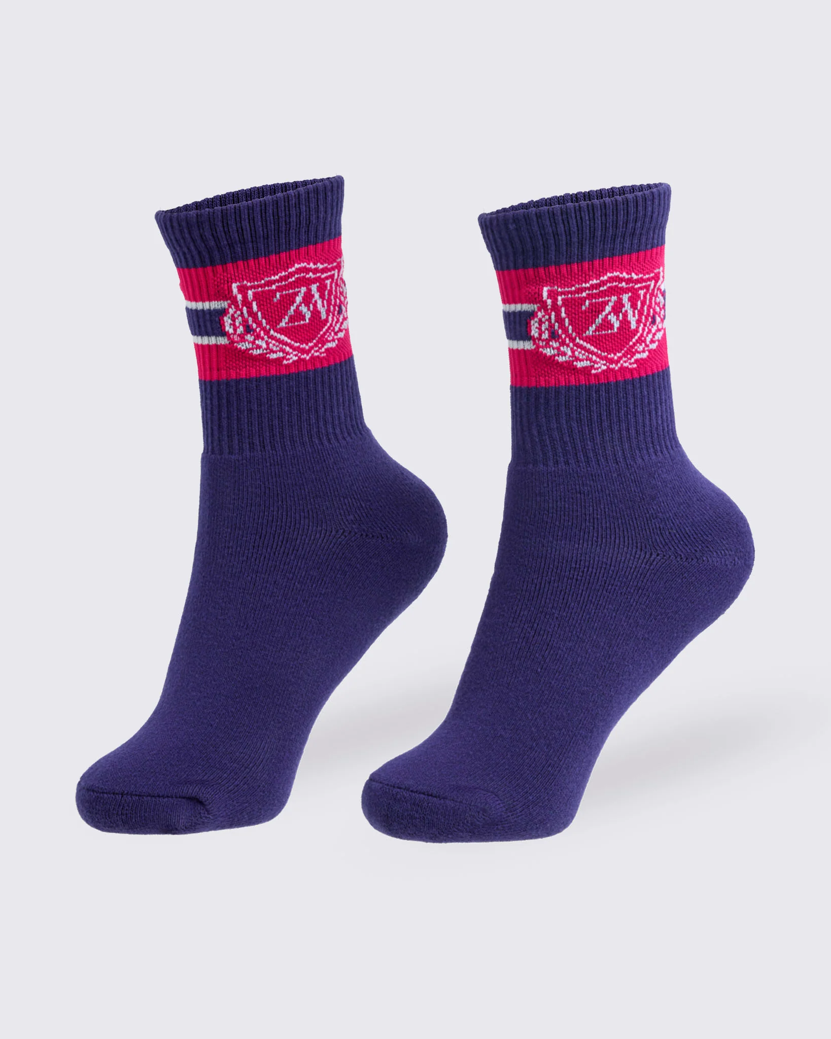 Class of 2001 Plush Half Crew Sock  Navy Z3A000281