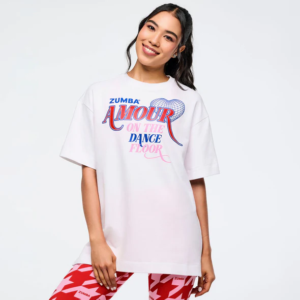 Zumba Amour Oversized Crew Neck Top