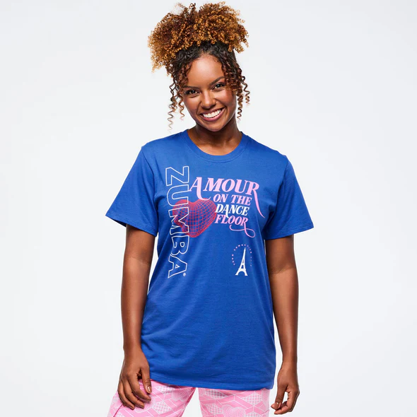 Zumba Amour Unisex Crew Neck Tee - So Into Blue