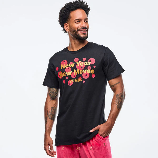 Zumba Holiday Unisex Crew Neck Tee - Black Z3T000369