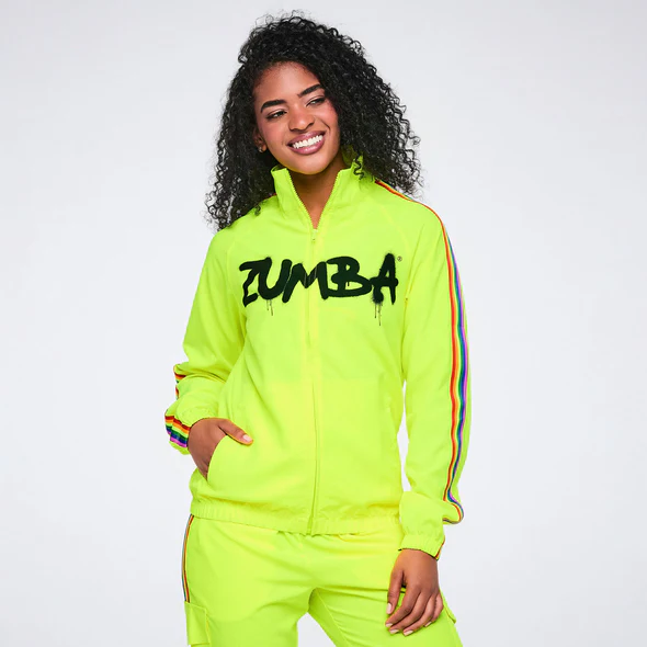 Pride Mock Neck Woven Jacket