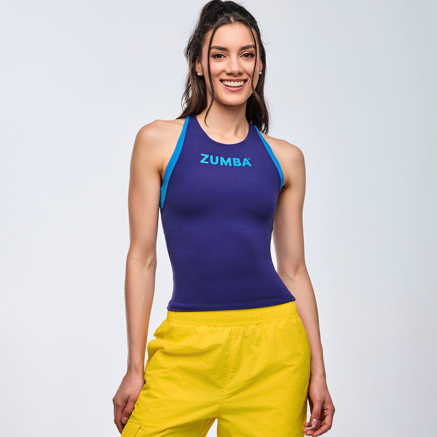 Apres Zumba High Neck Color block Tank