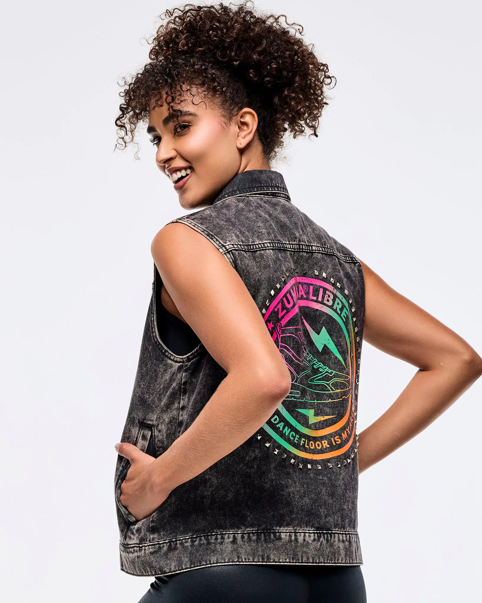 Zumba Libre Denim Vest - Bold Black